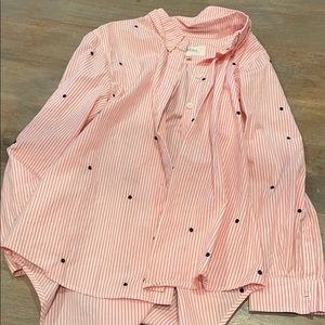 Pink stripe button down